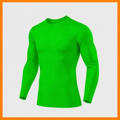 camiseta licrada manga larga verde